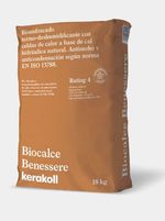Bioenfoscado termo-deshumidificante de celdas de calor, referencia Biocalce Benessere de Kerakoll. Envase 18 kg